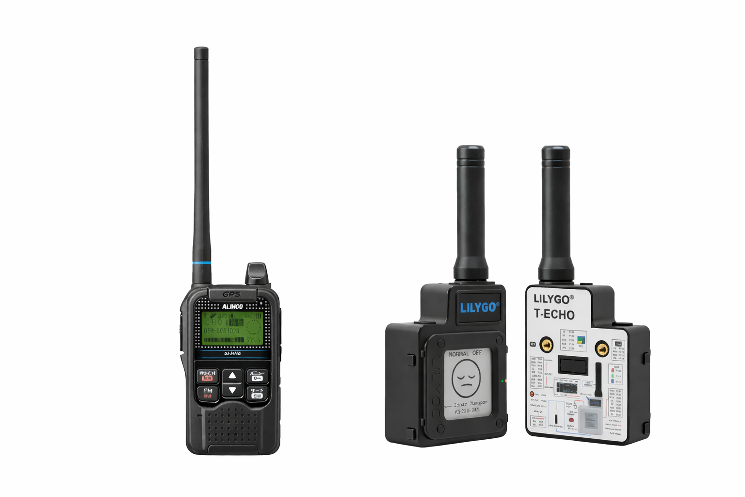 Two communication devices side by side